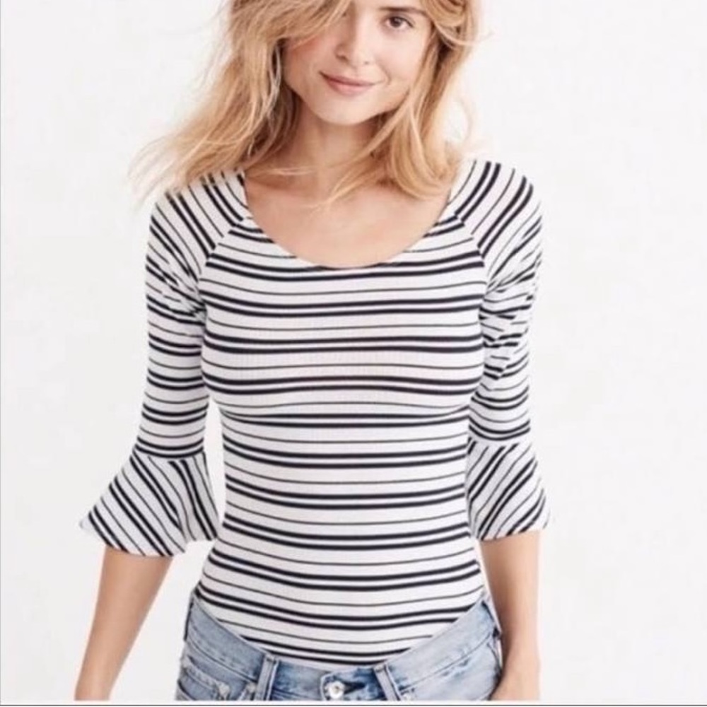 A&F Striped Bodysuit